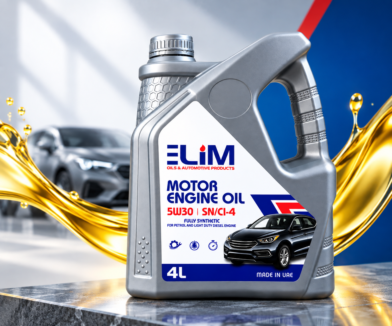 Elim Fully Synthetic Motor Engine Oil 5W-30 SN/CI-4 – 4L
