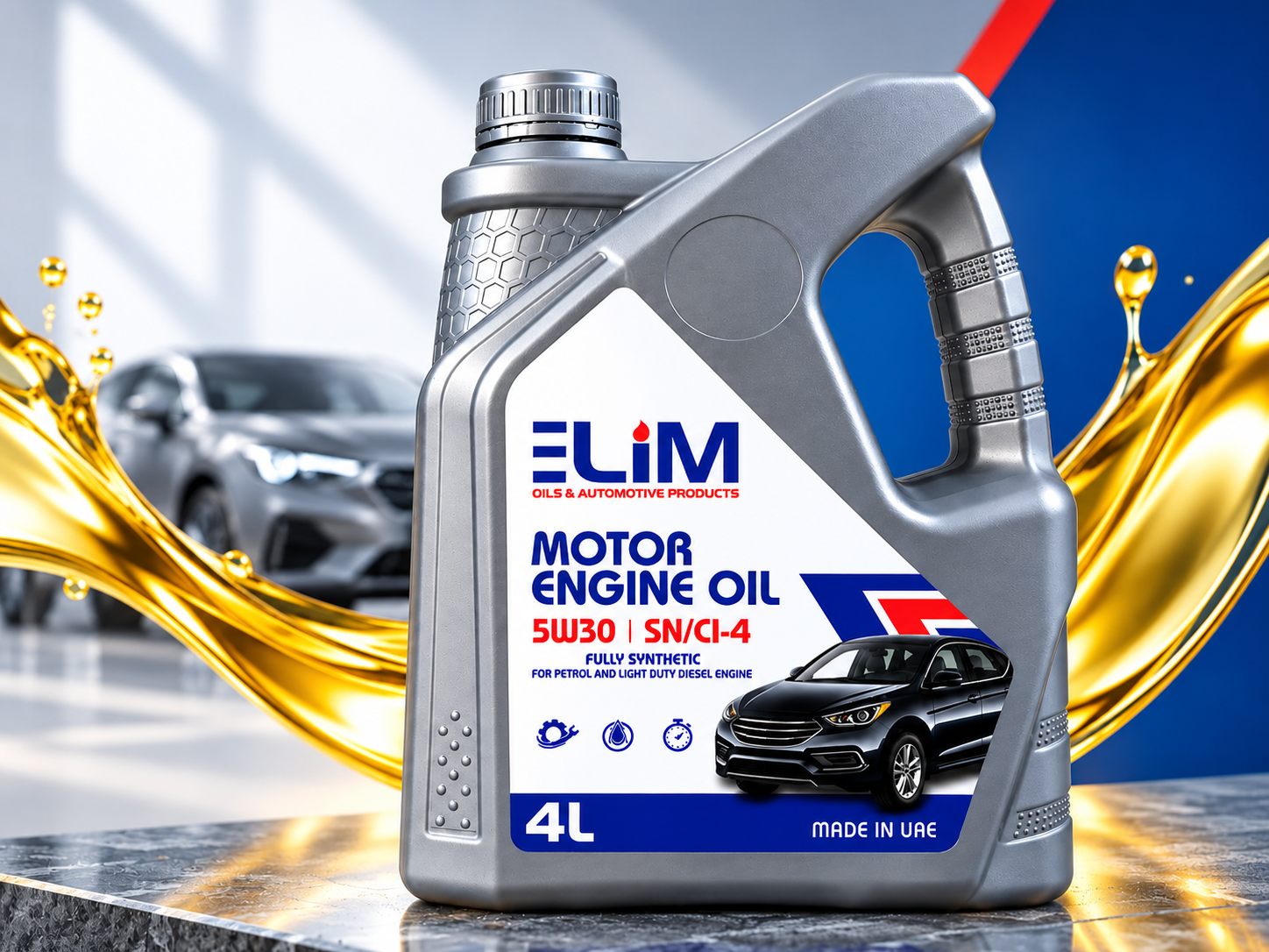 Elim Fully Synthetic Motor Engine Oil 5W-30 SN/CI-4 – 4L